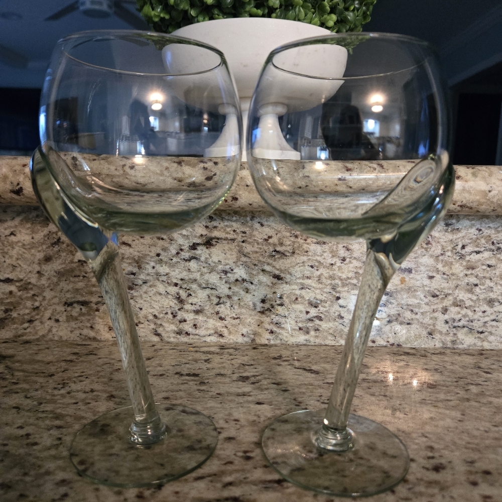 Hand Blown Wine Glasses